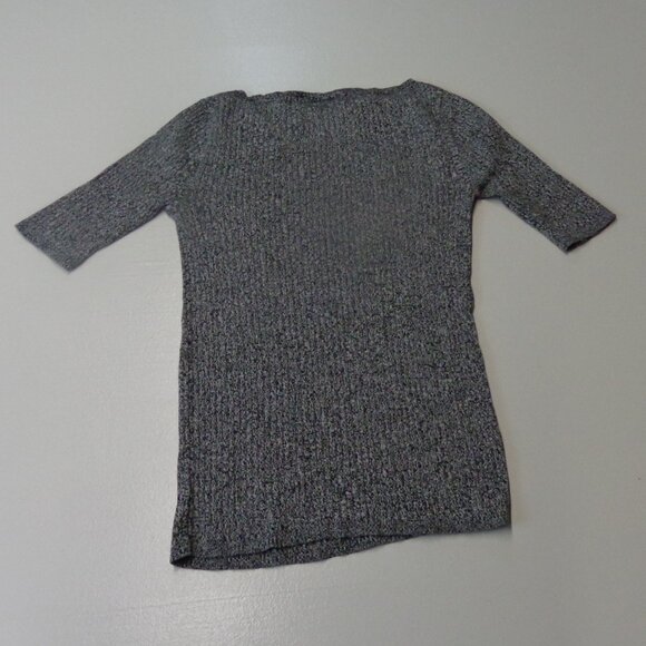 Ann Taylor Factory Size Small Heathered Black/Gray Sweater - Picture 4 of 8